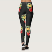 Weihnachtsmuster, frohe Weihnachten im Kraut Leggings (Rückseite)