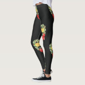 Weihnachtsmuster, frohe Weihnachten im Kraut Leggings (Links)