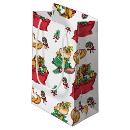 Weihnachtsmuster Funny Mermaid Cat Kleine Geschenktüte