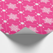 Weihnachtsmuster für Girly Pink und Weiß Geschenkpapier (Ecke)