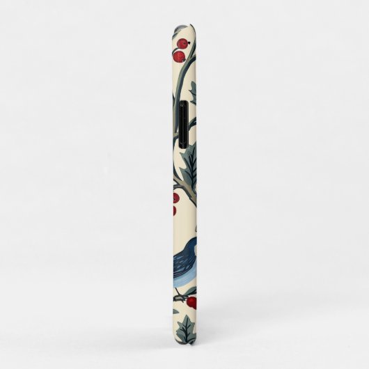 Weihnachtsmuster für Rustikale Vögel und Poinsetti Case-Mate iPhone Hülle (Hinten/Rechts)