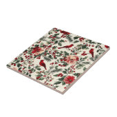 Weihnachtsmuster für Rustikale Vögel und Poinsetti Fliese (Seite)