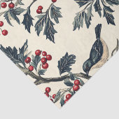 Weihnachtsmuster für Rustikale Vögel und Poinsetti Seidenpapier (Detail)