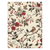 Weihnachtsmuster für Rustikale Vögel und Poinsetti Tischdecke (Vorderseite)