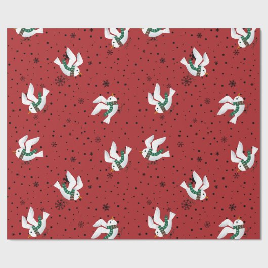 Weihnachtsmuster Geschenkabdeckung Geschenkpapier (Flach)