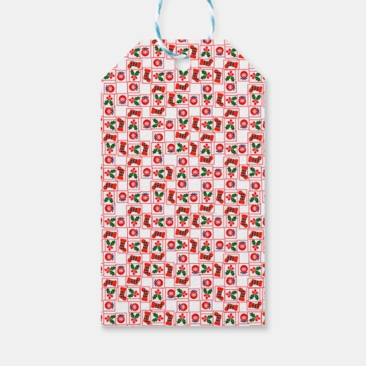 Weihnachtsmuster Geschenkanhänger (Rückseite)