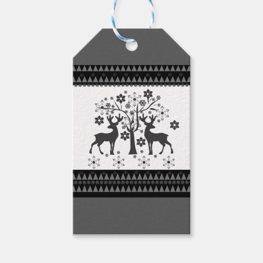 Weihnachtsmuster Geschenkanhänger (Vorderseite)