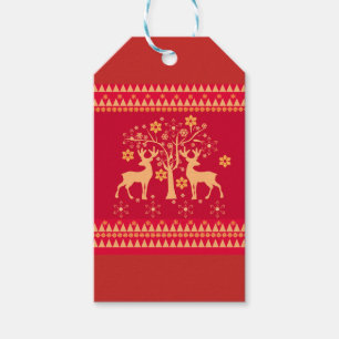 Weihnachtsmuster Geschenkanhänger