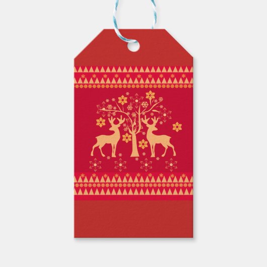Weihnachtsmuster Geschenkanhänger (Vorderseite)