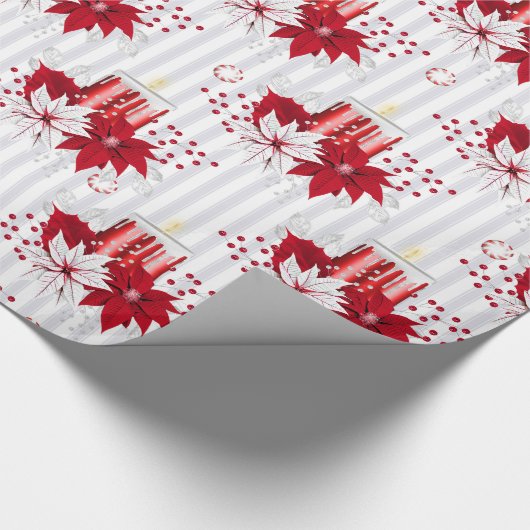 Weihnachtsmuster Geschenkpapier (Ecke)