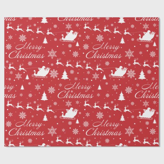 Weihnachtsmuster Geschenkpapier (Flach)
