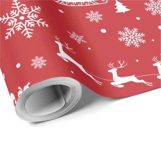 Weihnachtsmuster Geschenkpapier (Rolleneckpunkt)