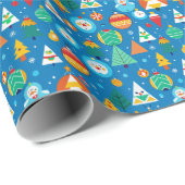 Weihnachtsmuster Geschenkpapier (Rolleneckpunkt)