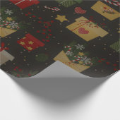 Weihnachtsmuster Geschenkpapier (Ecke)