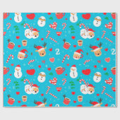Weihnachtsmuster Geschenkpapier (Flach)
