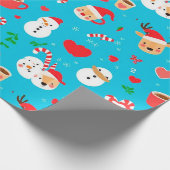 Weihnachtsmuster Geschenkpapier (Ecke)
