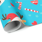 Weihnachtsmuster Geschenkpapier (Rolleneckpunkt)