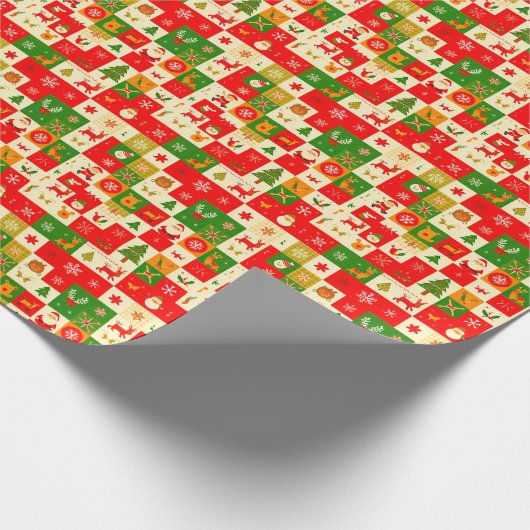 Weihnachtsmuster Geschenkpapier (Ecke)