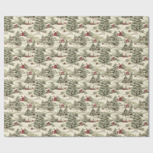 Weihnachtsmuster Geschenkpapier (Flach)