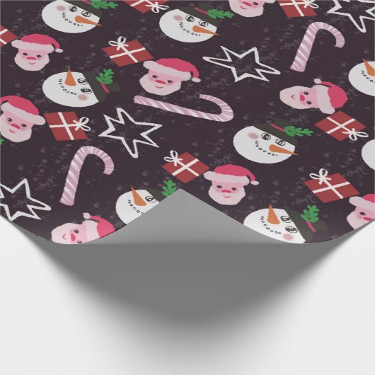 Weihnachtsmuster Geschenkpapier (Ecke)