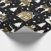 Weihnachtsmuster Geschenkpapier (Ecke)