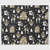 Weihnachtsmuster Geschenkpapier (Flach)