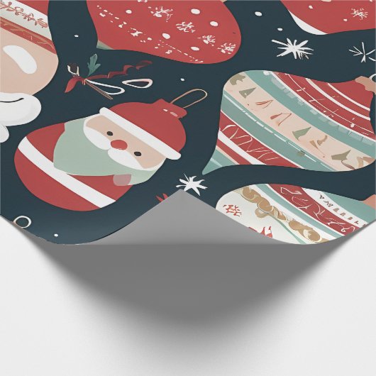 Weihnachtsmuster Geschenkpapier (Ecke)