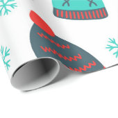 Weihnachtsmuster Geschenkpapier (Rolleneckpunkt)