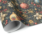Weihnachtsmuster Geschenkpapier (Rolleneckpunkt)