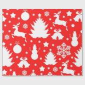 Weihnachtsmuster Geschenkpapier (Flach)