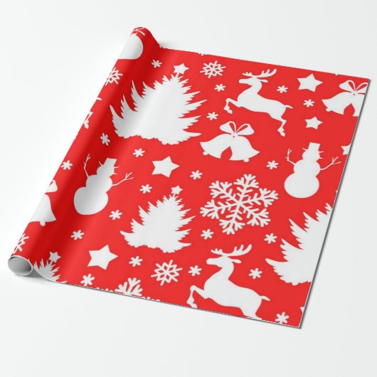 Weihnachtsmuster Geschenkpapier (Ungerollt)