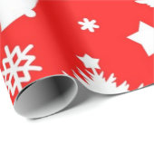 Weihnachtsmuster Geschenkpapier (Rolleneckpunkt)