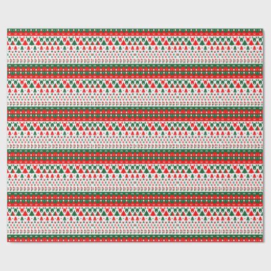 Weihnachtsmuster Geschenkpapier (Flach)