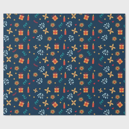 Weihnachtsmuster Geschenkpapier (Flach)