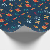 Weihnachtsmuster Geschenkpapier (Ecke)