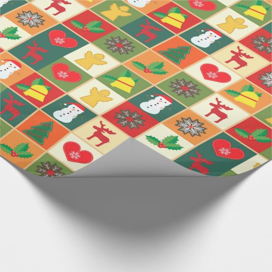 Weihnachtsmuster Geschenkpapier (Ecke)