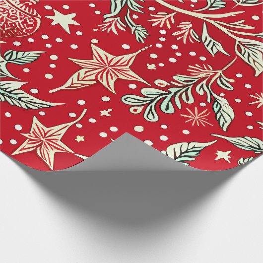 Weihnachtsmuster Geschenkpapier (Ecke)