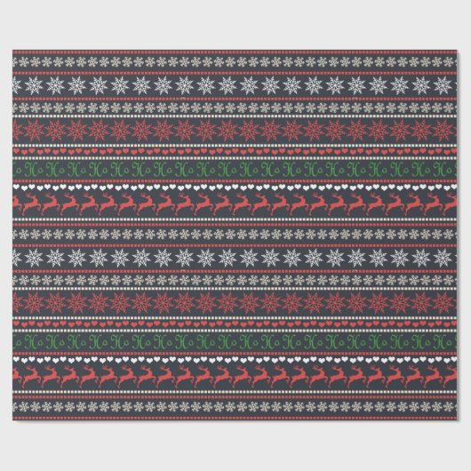 Weihnachtsmuster Geschenkpapier (Flach)