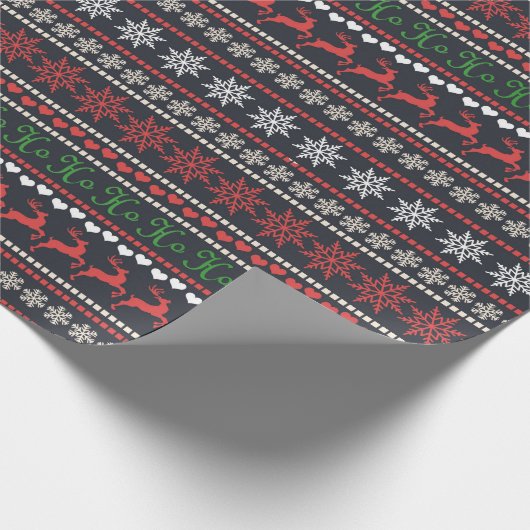 Weihnachtsmuster Geschenkpapier (Ecke)