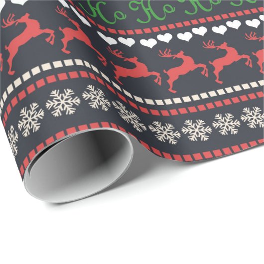 Weihnachtsmuster Geschenkpapier (Rolleneckpunkt)