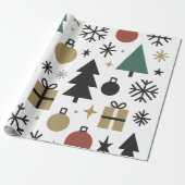 Weihnachtsmuster Geschenkpapier (Ungerollt)