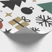 Weihnachtsmuster Geschenkpapier (Ecke)
