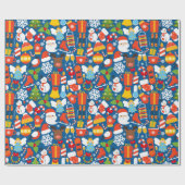 Weihnachtsmuster Geschenkpapier (Flach)