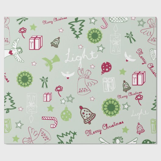 Weihnachtsmuster geschenkpapier (Flach)