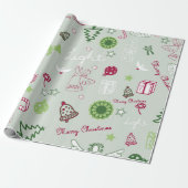 Weihnachtsmuster geschenkpapier (Ungerollt)