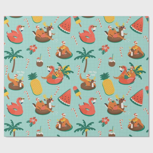 Weihnachtsmuster Geschenkpapier (Flach)