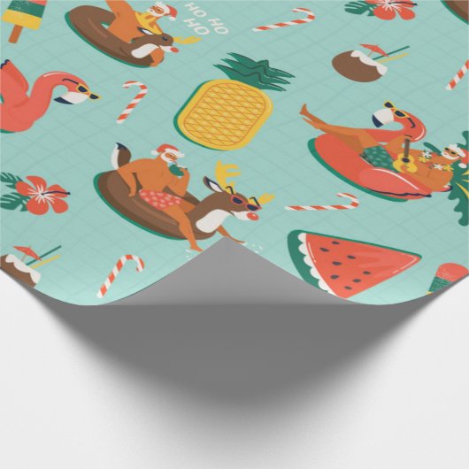 Weihnachtsmuster Geschenkpapier (Ecke)