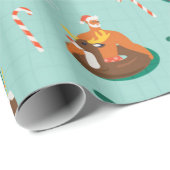 Weihnachtsmuster Geschenkpapier (Rolleneckpunkt)