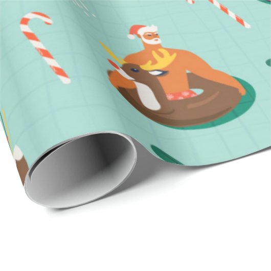 Weihnachtsmuster Geschenkpapier (Rolleneckpunkt)