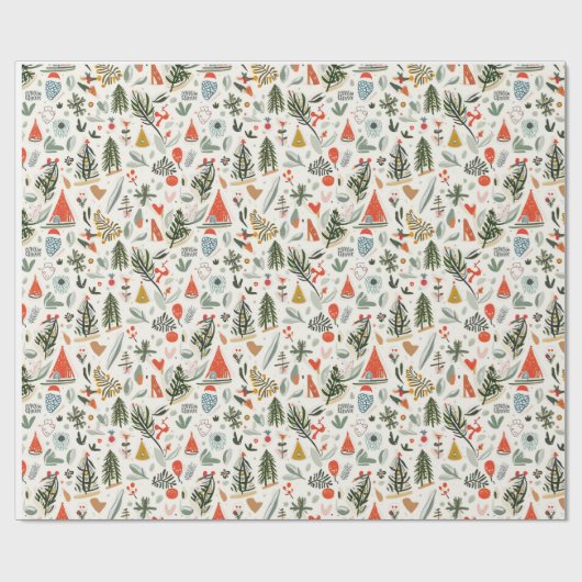Weihnachtsmuster Geschenkpapier (Flach)